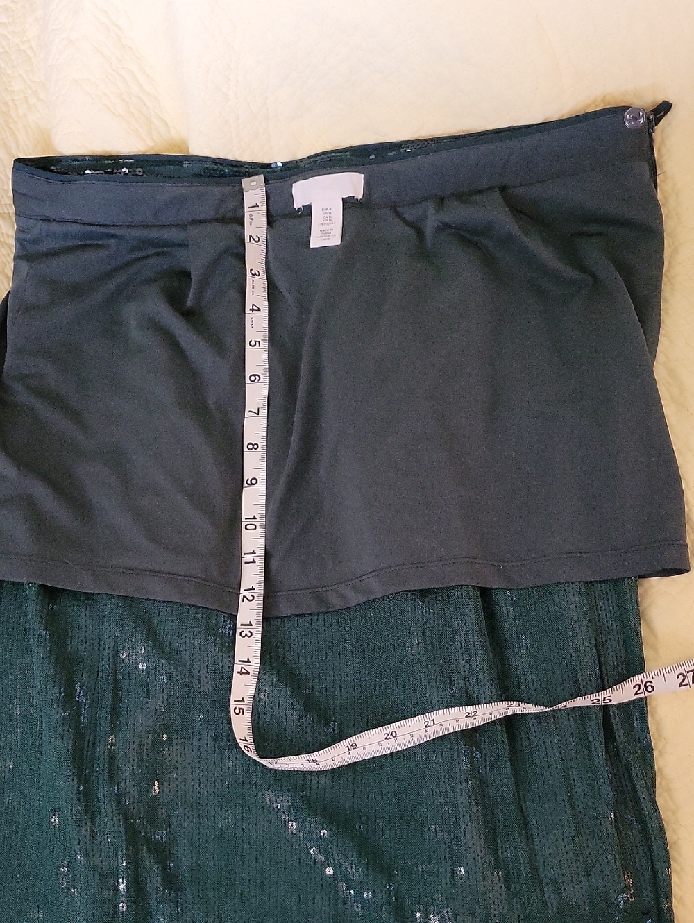 H&M Sequin Pencil Skirt in Deep Emerald Green - Picture 11 of 11